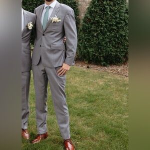 38R Gray Slim Fit Suit